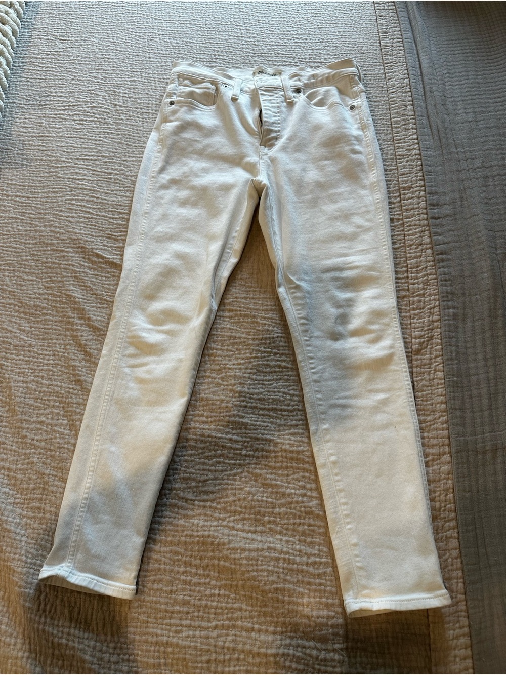 Madewell high rise skinny white denim jeans 29P
